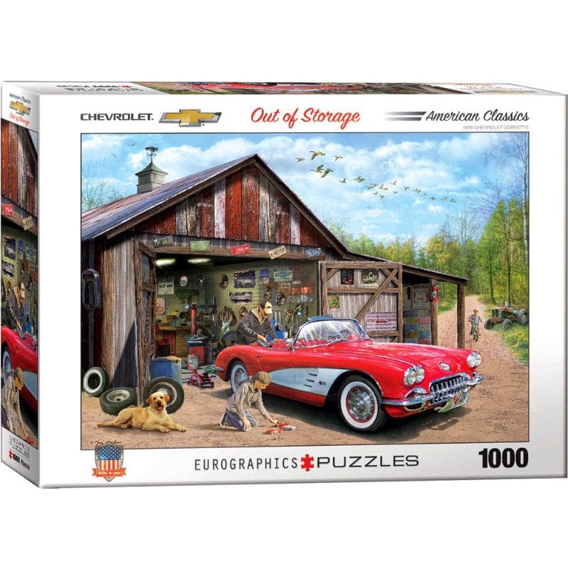 Eurographics Jigsaws Out Of Storage Corvette (1000pc) Eurographics