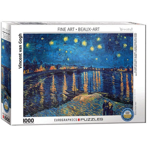 Eurographics Jigsaws Starry Night Over The Rhone - Van Gogh - Fine Art Collection  (1000pc) Eurograhics