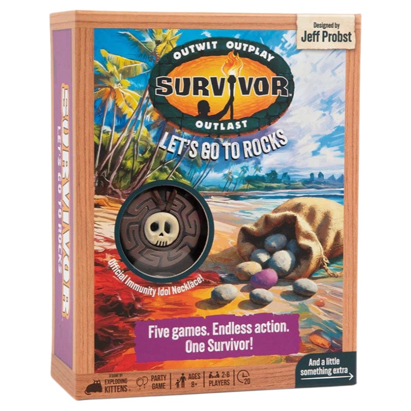 Exploding Kittens Board & Card Games Survivor - Let's Go To Rocks - The Card Game