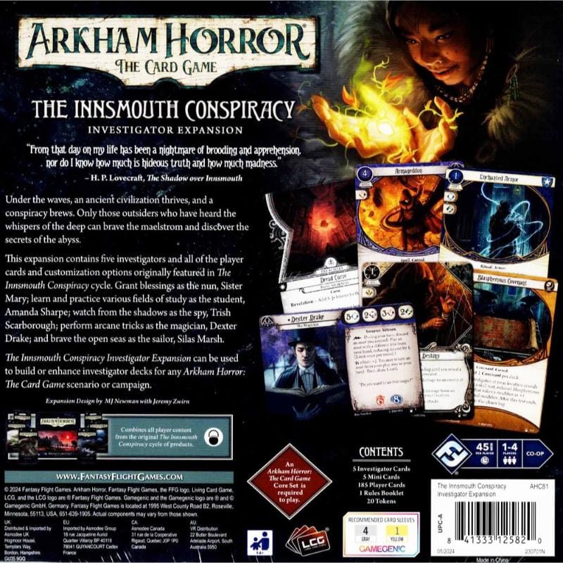 Fantasy Flight Games Living Card Games Arkham Horror The Card Game - The Innsmouth Conspiracy Investigator Expansion