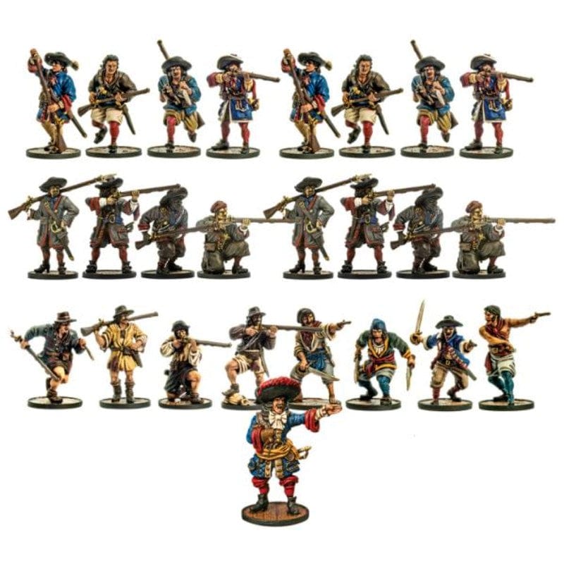 Firelock Games Miniatures Blood & Plunder - French Nationality Miniature Starter Set (25)