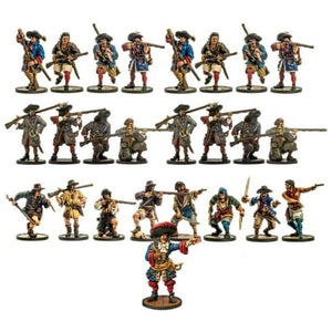 Firelock Games Miniatures Blood & Plunder - French Nationality Miniature Starter Set (25)