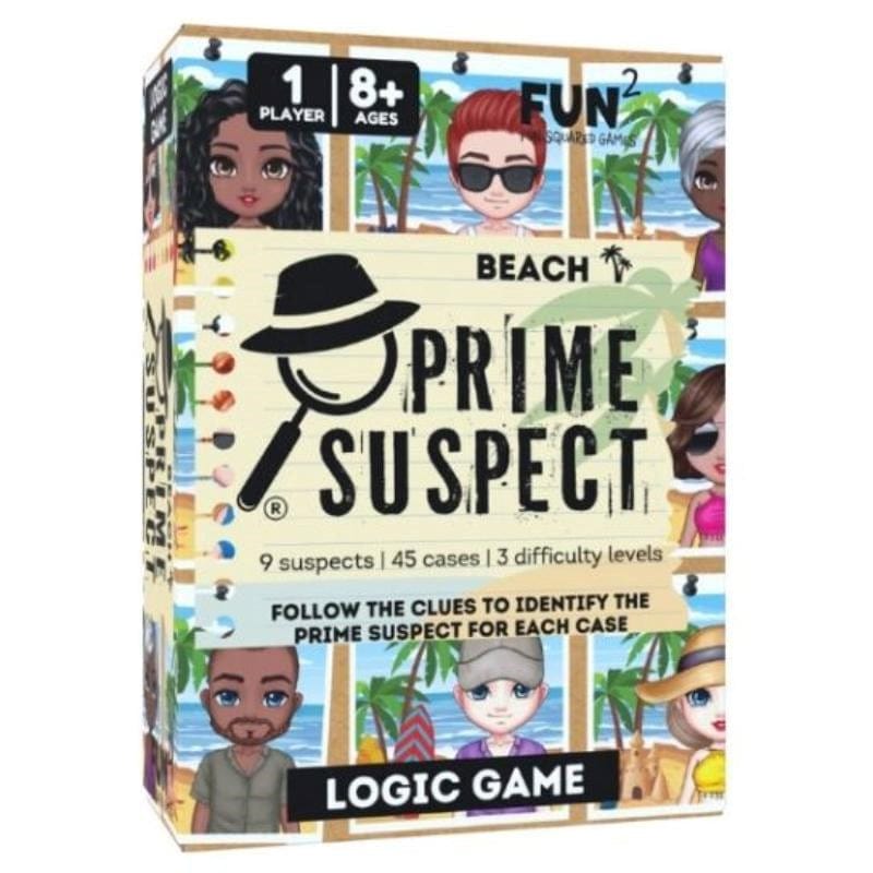 Fun Squared Games Logic Puzzles Prime Suspect - Beach (Q3 2025 Release)