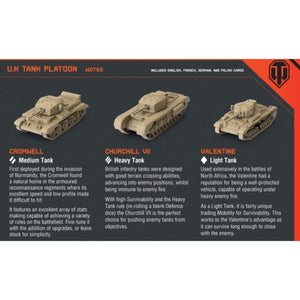 Gale Force Nine Miniatures World Of Tanks Miniatures Game - British Tank Platoon (Cromwell, Churchill VII, Valentine)