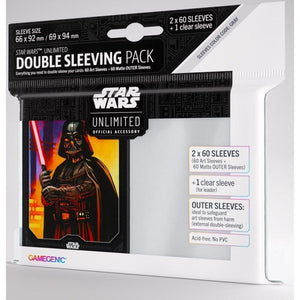 Gamegenic Trading Card Games Card Sleeves - Double Sleeving Pack - Gamegenic Star Wars Unlimited - Art Sleeves - Darth Vader (18/03/2024 release)