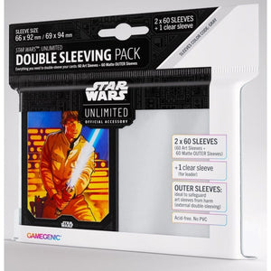 Gamegenic Trading Card Games Card Sleeves - Double Sleeving Pack - Gamegenic Star Wars Unlimited - Art Sleeves - Luke Skywalker (18/03/2024 release)
