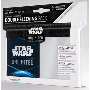 Gamegenic Trading Card Games Card Sleeves - Double Sleeving Pack - Gamegenic Star Wars Unlimited - Art Sleeves - Space Blue (18/03/2024 release)