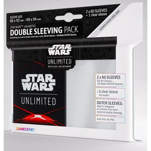 Gamegenic Trading Card Games Card Sleeves - Double Sleeving Pack - Gamegenic Star Wars Unlimited - Art Sleeves - Space Red (18/03/2024 release)