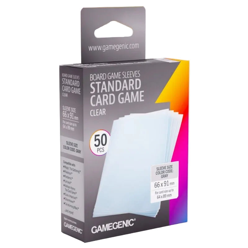 Gamegenic Trading Card Games Card Sleeves - Gamegenic - Clear Standard (50) (66x91mm) (Refresh)