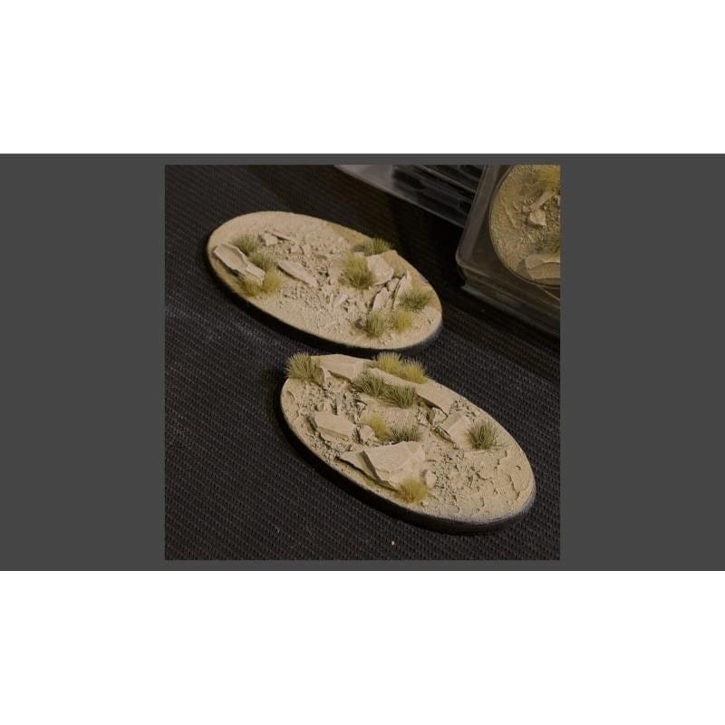 Gamers Grass Hobby Gamers Grass - Battle Ready Bases - Arid Steppe Bases (Oval 90mm (x2))
