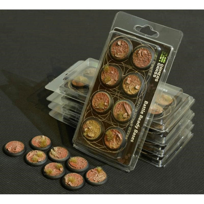 Gamers Grass - Battle Ready Bases - Badlands Bases RoundLip (30mm (x8))
