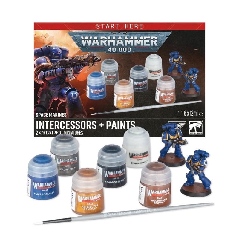 Games Workshop Hobby Warhammer 40k - Space Marines - Intercessors Paint Set (Preorder - 25/07/2026 Release)