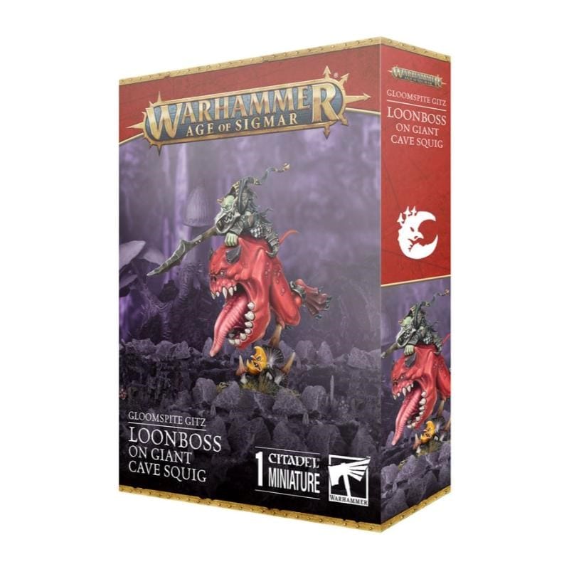 Games Workshop Miniatures Age of Sigmar - Gloomspite Gitz - Loonboss on Giant Cave Squig