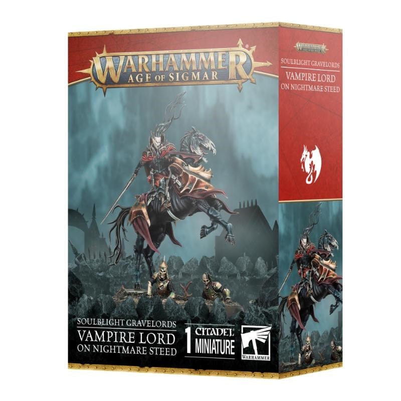 Games Workshop Miniatures Age Of Sigmar - Soulblight Gravelords - Vampire Lord On Nightmare Steed (Preorder - 24/05/2025 Release)