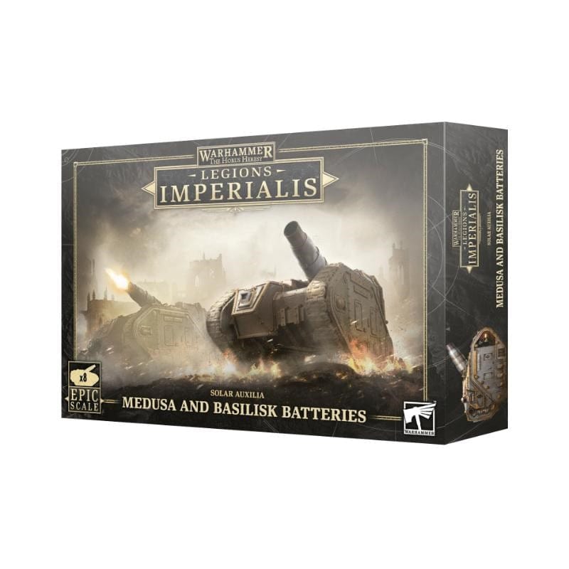 Games Workshop Miniatures Legions Imperialis - Solar Auxilia - Medusa And Basilisk Batteries (18/05/2024 Release)