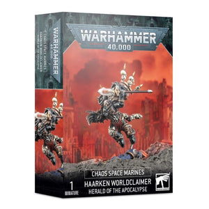 Games Workshop Miniatures Warhammer 40k - Chaos Space Marines - Haarken Worldclaimer, Herald of the Apocalypse
