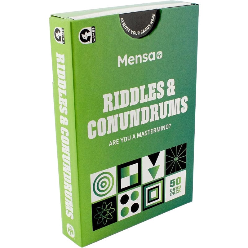 Ginger Fox Board & Card Games Mensa - Riddles And Conundrums - Card Game