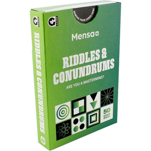 Ginger Fox Board & Card Games Mensa - Riddles And Conundrums - Card Game