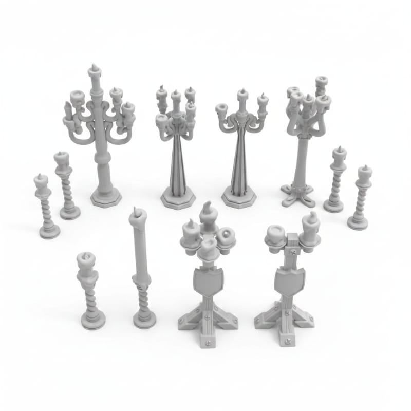 Greenstuff World Hobby GSW - 3D Printed - Dungeons & Fantasy - Standing Candle Holder