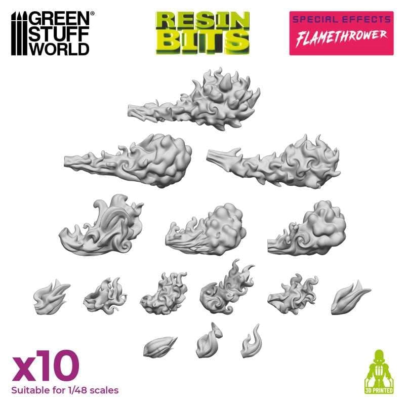 Greenstuff World Hobby GSW - 3D Printed - Flamethrower Effect Set
