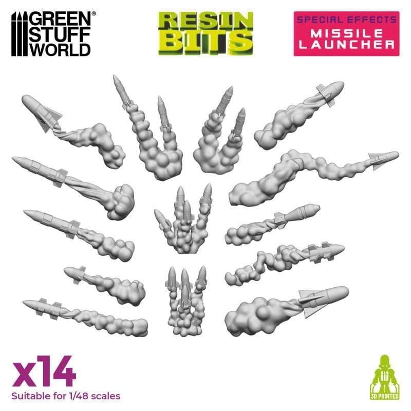 Greenstuff World Hobby GSW - 3D Printed - Missile Launcher Effect Set