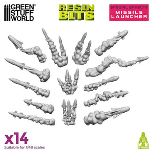 Greenstuff World Hobby GSW - 3D Printed - Missile Launcher Effect Set