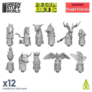 Greenstuff World Hobby GSW - 3D Printed - Old World Knight Helmets Set