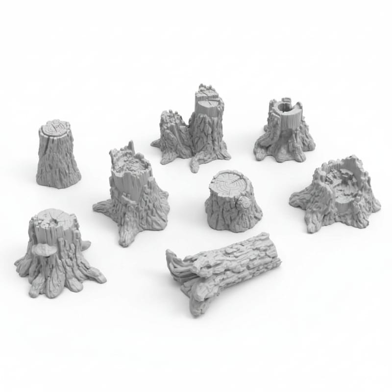 Greenstuff World Hobby GSW - 3D Printed - Plants & Vegetation - Medium Tree Stumps