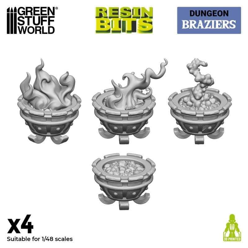 Greenstuff World Hobby GSW - 3D printed set - Braziers