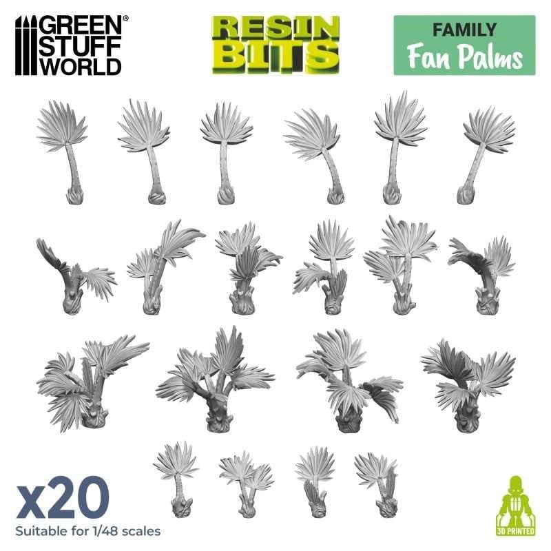 Greenstuff World Hobby GSW - 3D printed set - Fan Palms