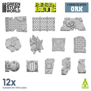 Greenstuff World Hobby GSW - 3D printed set - Large Ork plates