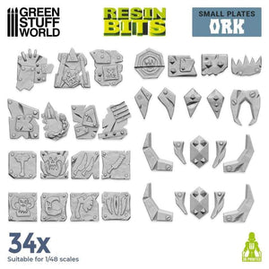 Greenstuff World Hobby GSW - 3D printed set - Small Ork plates