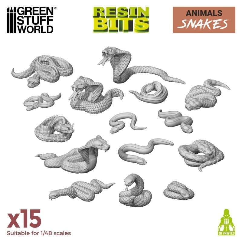 Greenstuff World Hobby GSW - 3D printed set - Snakes