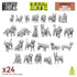 Greenstuff World Hobby GSW - 3D Printed - Small Dogs