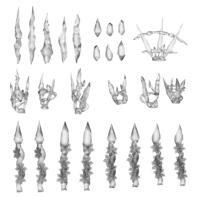 Greenstuff World Hobby GSW - 3D Printed - Special Effects - Ice Spells