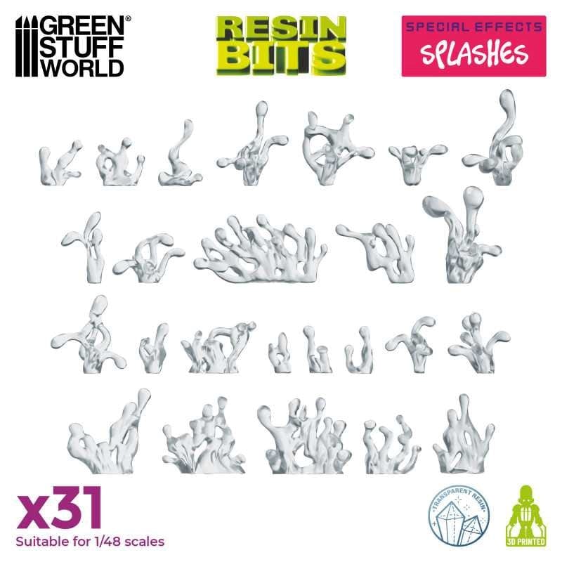 Greenstuff World Hobby GSW - 3D Printed - Splash Effect Set