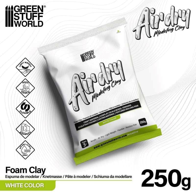 Greenstuff World Hobby GSW - Air Dry Foam Clay 250gr - White