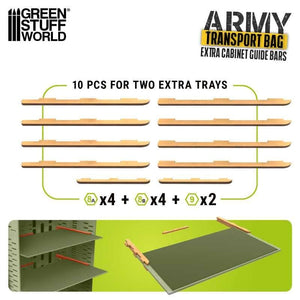 Greenstuff World Hobby GSW - Army Transport Bag - Extra Rails