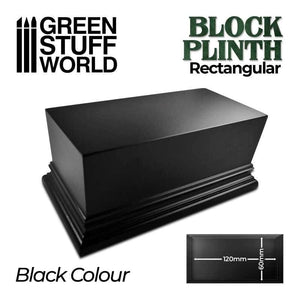 Greenstuff World Hobby GSW - Black Rectangular Display Plinth 12x6cm