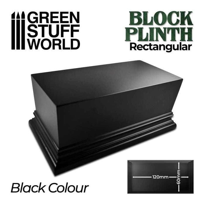 GSW - Black Rectangular Display Plinth 12x6cm