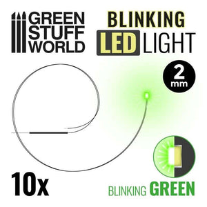 Greenstuff World Hobby GSW - Blinking Leds - Green - 2mm