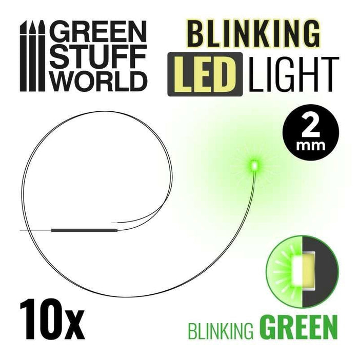 GSW - Blinking Leds - Green - 2mm