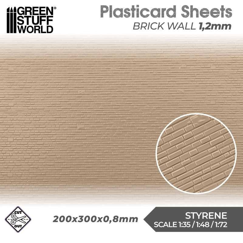 Greenstuff World Hobby GSW - Brick Walls Plasticard Sheet (1.2mm)