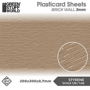 Greenstuff World Hobby GSW - Brick Walls Plasticard Sheet (3mm)