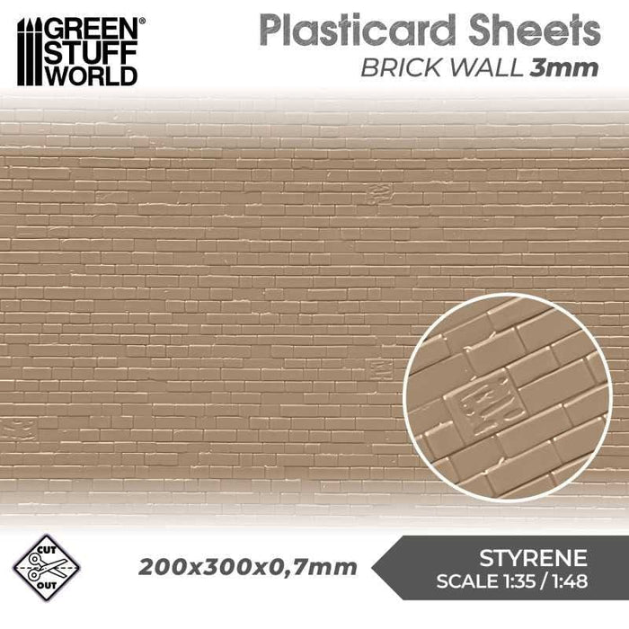 GSW - Brick Walls Plasticard Sheet (3mm)