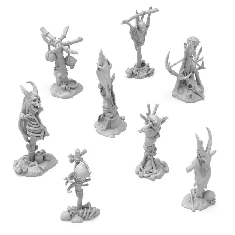 Greenstuff World Hobby GSW - Dark Skull Totems