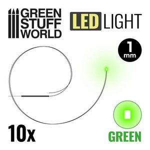 Greenstuff World Hobby GSW - Green Led Lights - 1mm