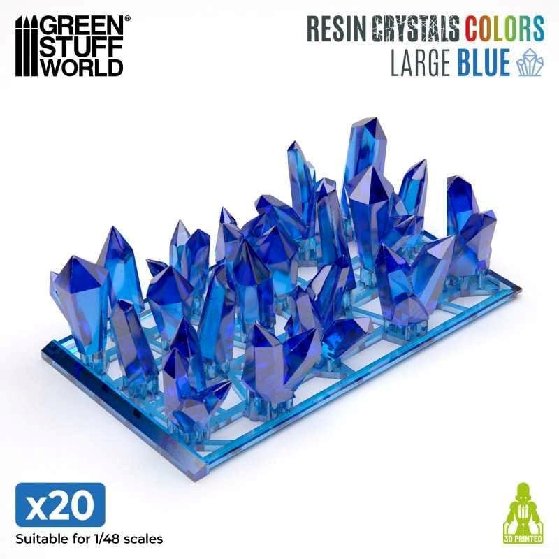 Greenstuff World Hobby GSW - Large Blue Crystals Resin Set