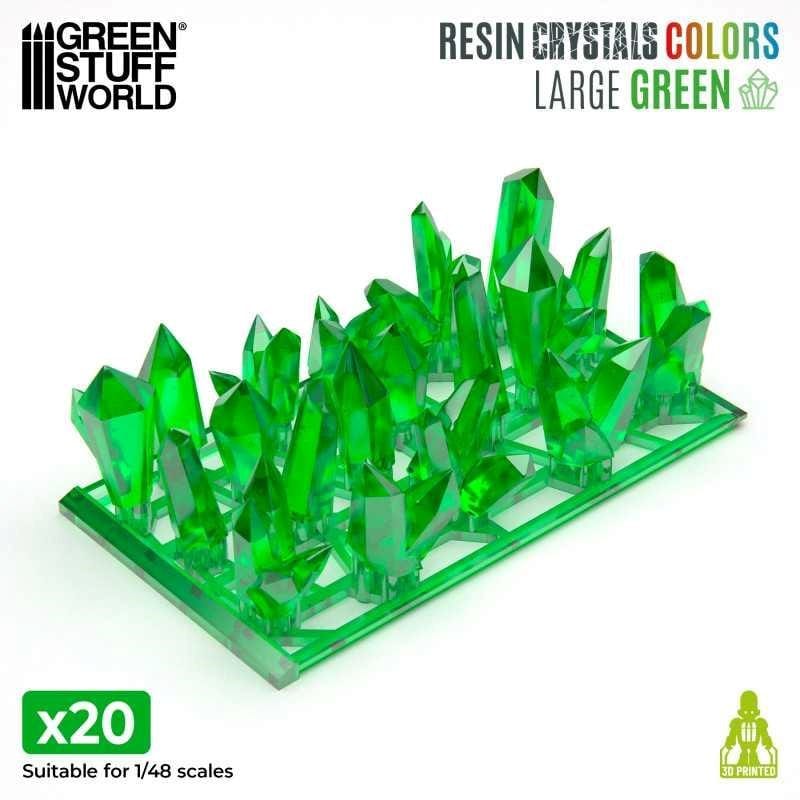 Greenstuff World Hobby GSW - Large Green Crystals Resin Set