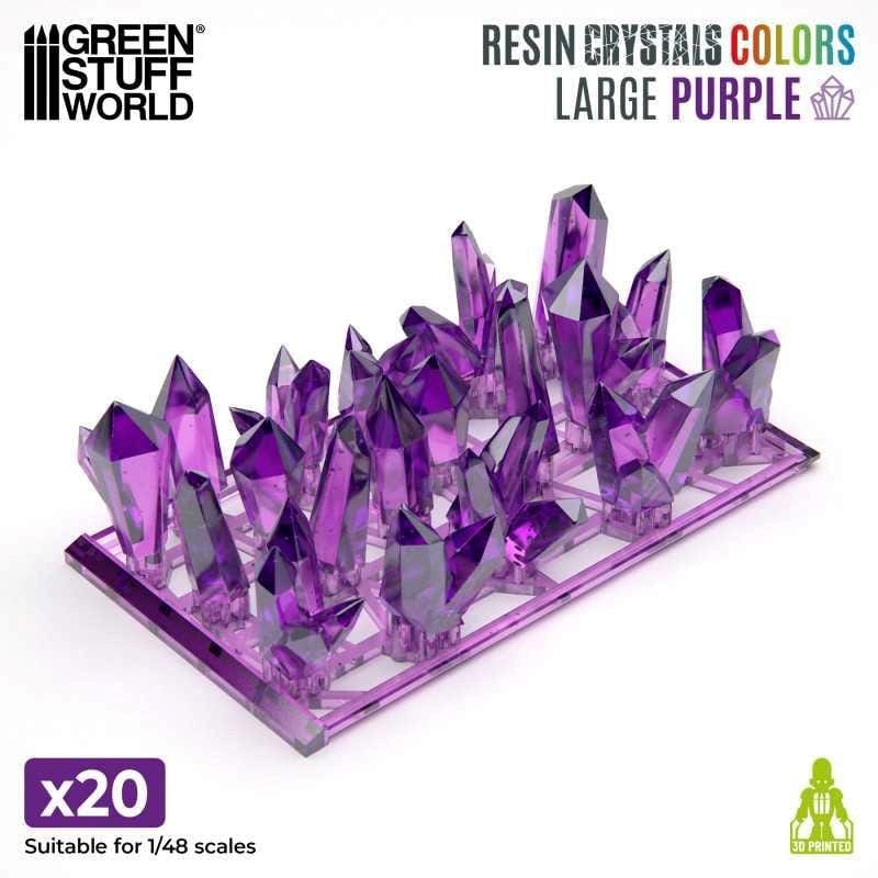 Greenstuff World Hobby GSW - Large Purple Crystals Resin Set